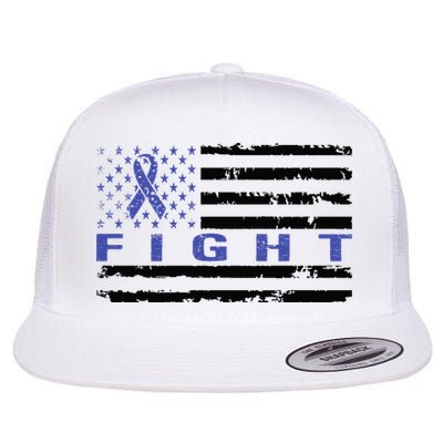 Fight Colon Cancer Awareness T Flatbill Hat