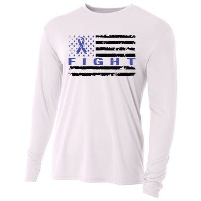 Fight Colon Cancer Awareness T Cooling Performance Long Sleeve Crew