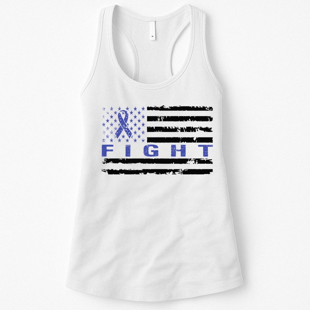 Fight Colon Cancer Awareness T Womens Tank Top