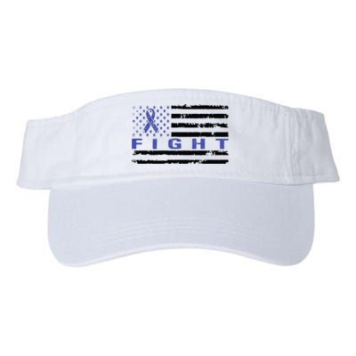 Fight Colon Cancer Awareness T Valucap Bio-Washed Visor