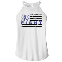 Fight Colon Cancer Awareness T Women’s Perfect Tri Rocker Tank