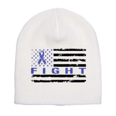 Fight Colon Cancer Awareness T Short Acrylic Beanie