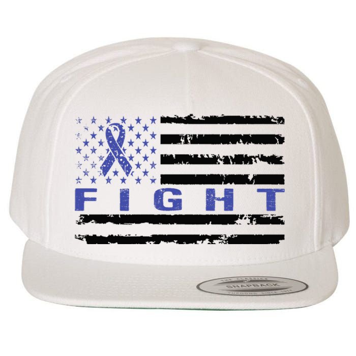 Fight Colon Cancer Awareness T Wool Snapback Cap