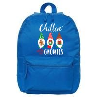 Funny Christmas Chillin With My Gnomies Cute Gnomes Friends Gift 16 in Basic Backpack