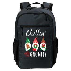 Funny Christmas Chillin With My Gnomies Cute Gnomes Friends Gift Daily Commute Backpack