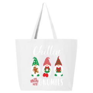 Funny Christmas Chillin With My Gnomies Cute Gnomes Friends Gift 25L Jumbo Tote