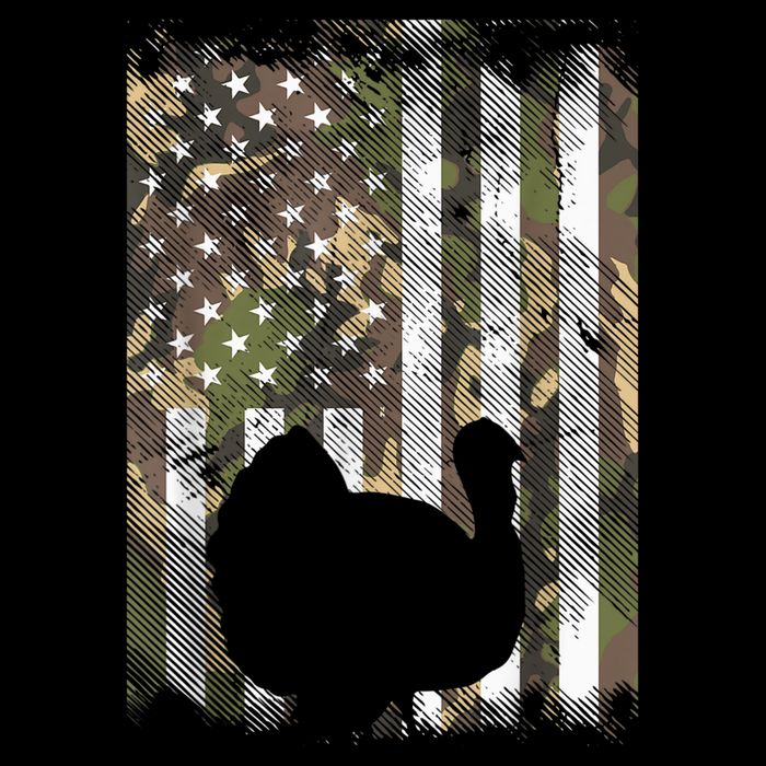 Funny Cute Camo US America Flag Turkey Day Hunting Thanksgiving Sweatshirt