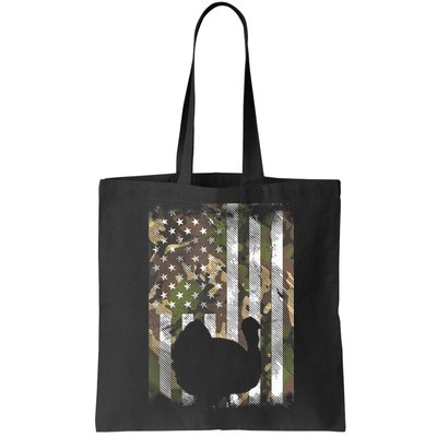 Funny Cute Camo US America Flag Turkey Day Hunting Thanksgiving Bag