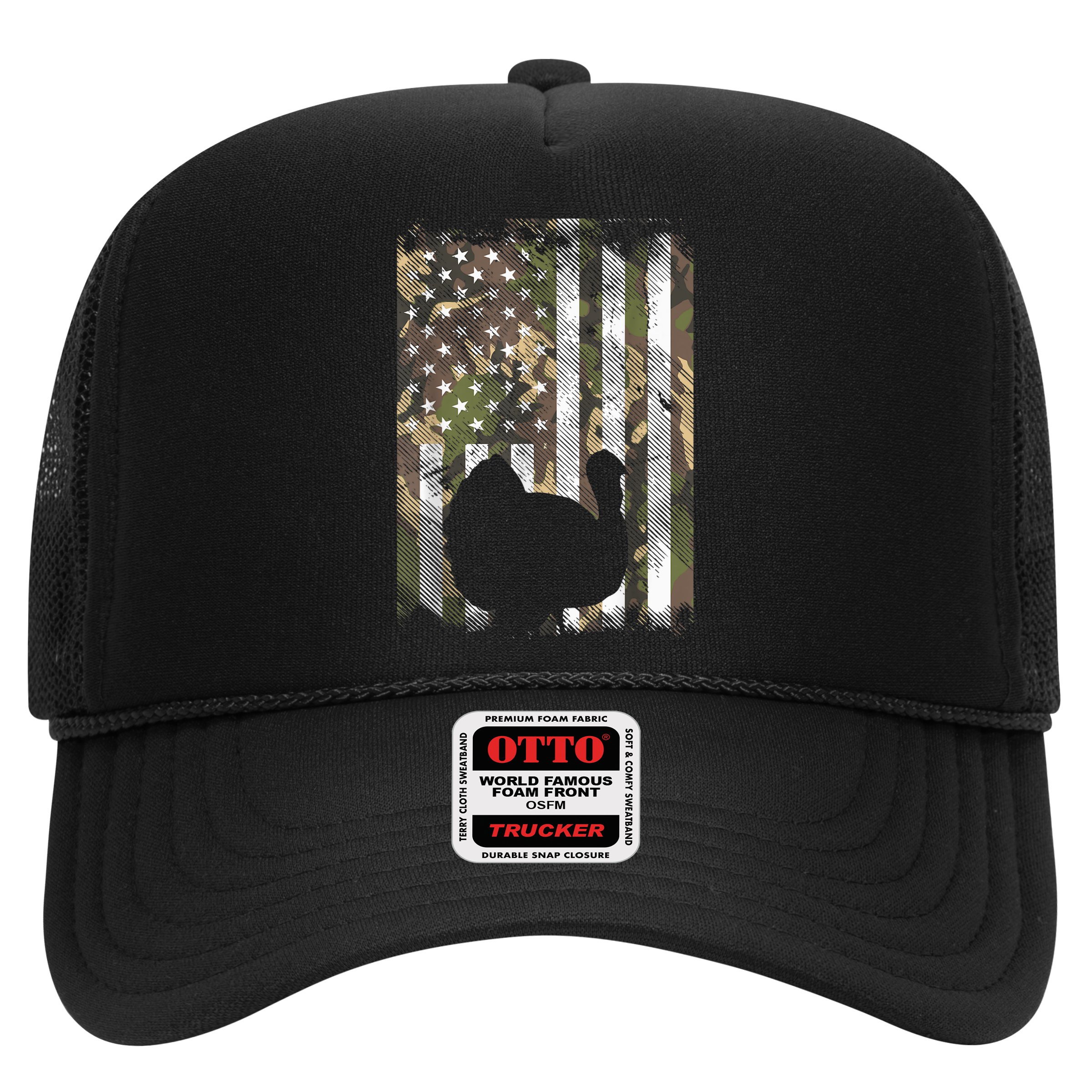 Funny Cute Camo US America Flag Turkey Day Hunting Thanksgiving Hat