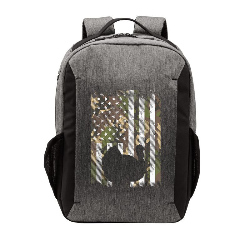 Funny Cute Camo US America Flag Turkey Day Hunting Thanksgiving Vector Backpack
