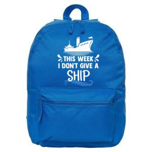 Family Cruise Couples This Week I Dont Give A Ship Cruising Funny Gift 16 in Basic Backpack