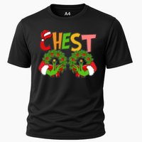 Funny Christmas Chest Matching Couple Cooling Performance Crew T-Shirt