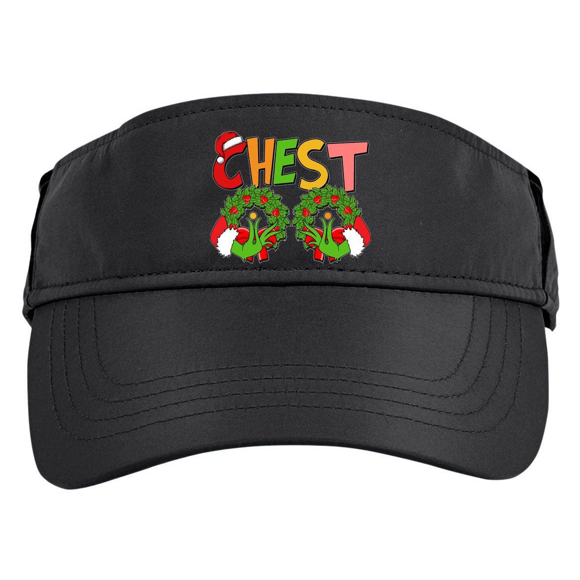 Funny Christmas Chest Matching Couple Adult Drive Performance Visor
