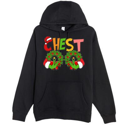 Funny Christmas Chest Matching Couple Premium Pullover Hoodie