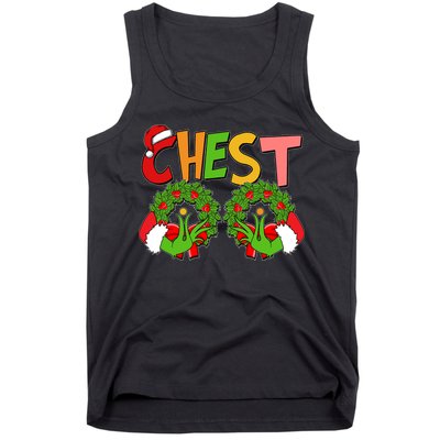 Funny Christmas Chest Matching Couple Tank Top