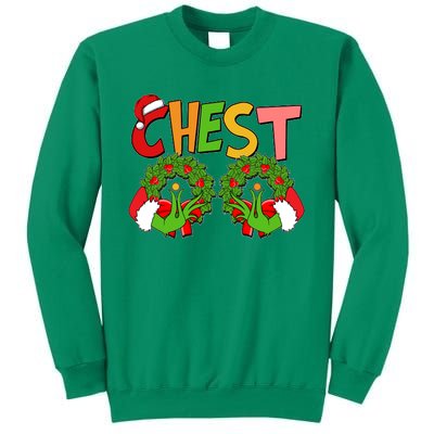 Funny Christmas Chest Matching Couple Sweatshirt