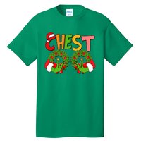 Funny Christmas Chest Matching Couple Tall T-Shirt