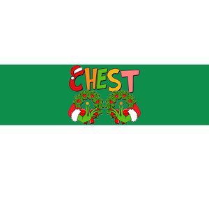 Funny Christmas Chest Matching Couple Bumper Sticker