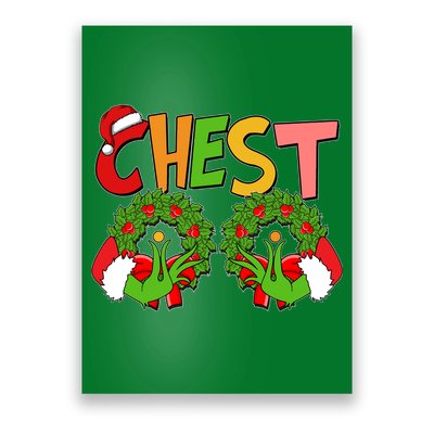 Funny Christmas Chest Matching Couple Poster