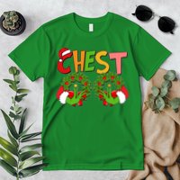 Funny Christmas Chest Matching Couple Premium T-Shirt