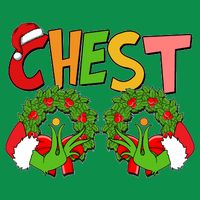 Funny Christmas Chest Matching Couple Premium T-Shirt