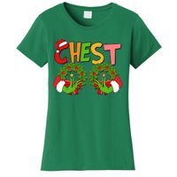 Funny Christmas Chest Matching Couple Women's T-Shirt