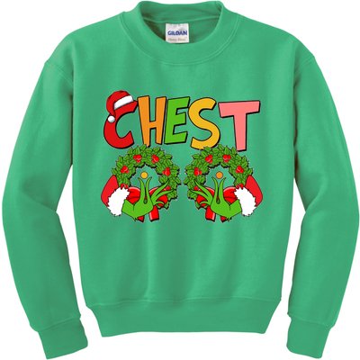 Funny Christmas Chest Matching Couple Kids Sweatshirt