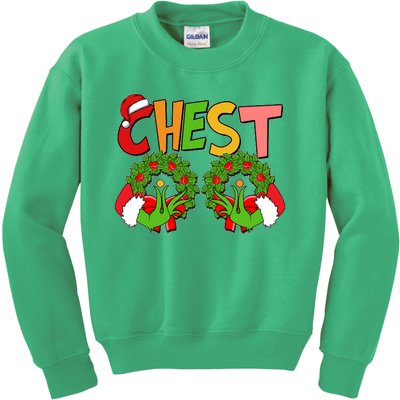 Funny Christmas Chest Matching Couple Kids Sweatshirt