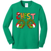 Funny Christmas Chest Matching Couple Kids Long Sleeve Shirt