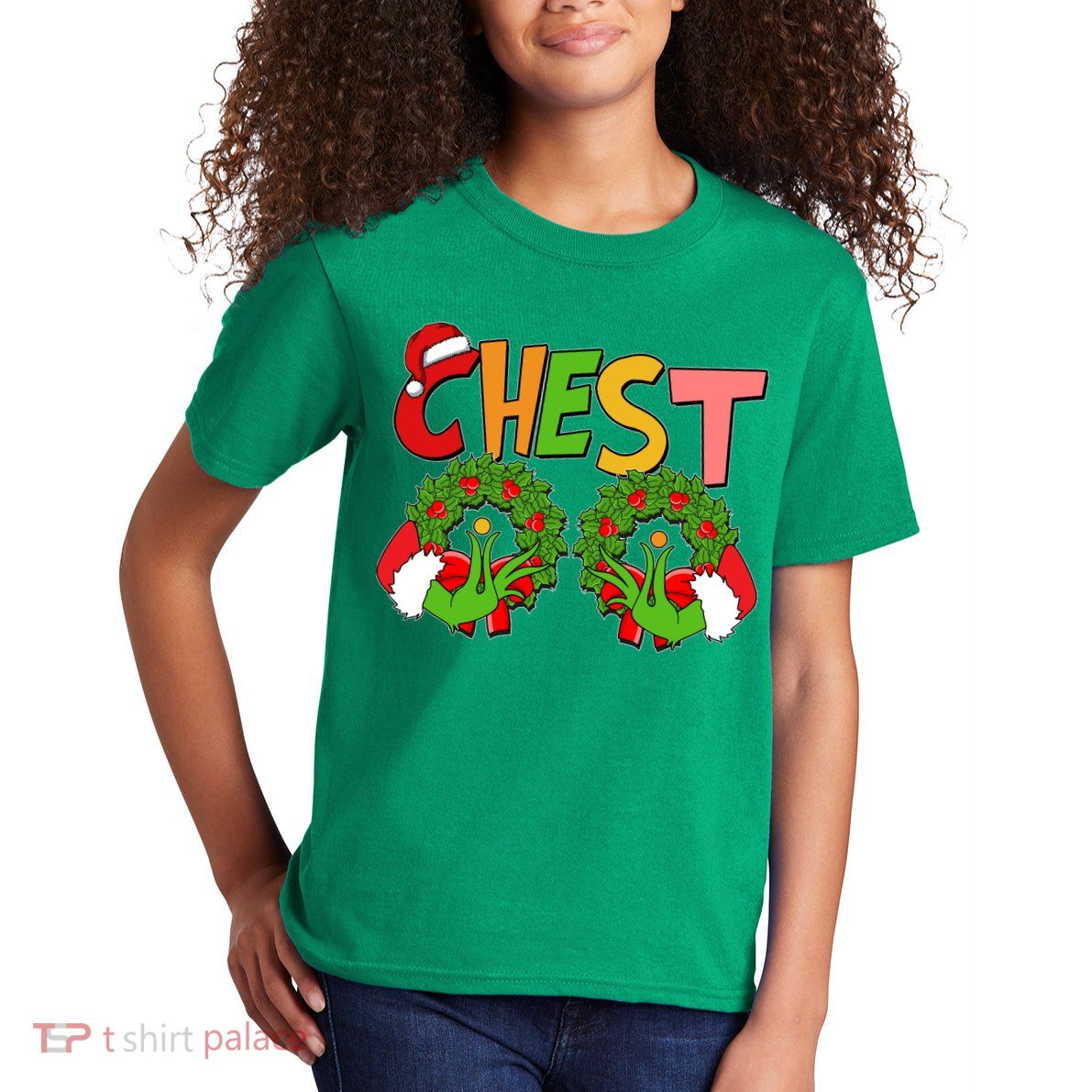 Funny Christmas Chest Matching Couple Kids T-Shirt