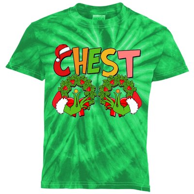 Funny Christmas Chest Matching Couple Kids Tie-Dye T-Shirt