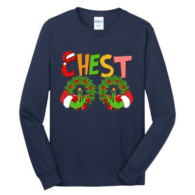 Funny Christmas Chest Matching Couple Tall Long Sleeve T-Shirt