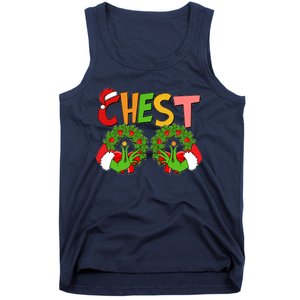 Funny Christmas Chest Matching Couple Tank Top