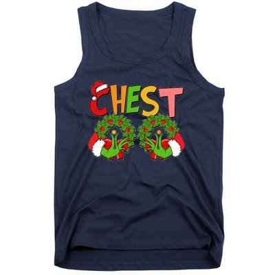 Funny Christmas Chest Matching Couple Tank Top