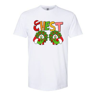 Funny Christmas Chest Matching Couple Softstyle® CVC T-Shirt