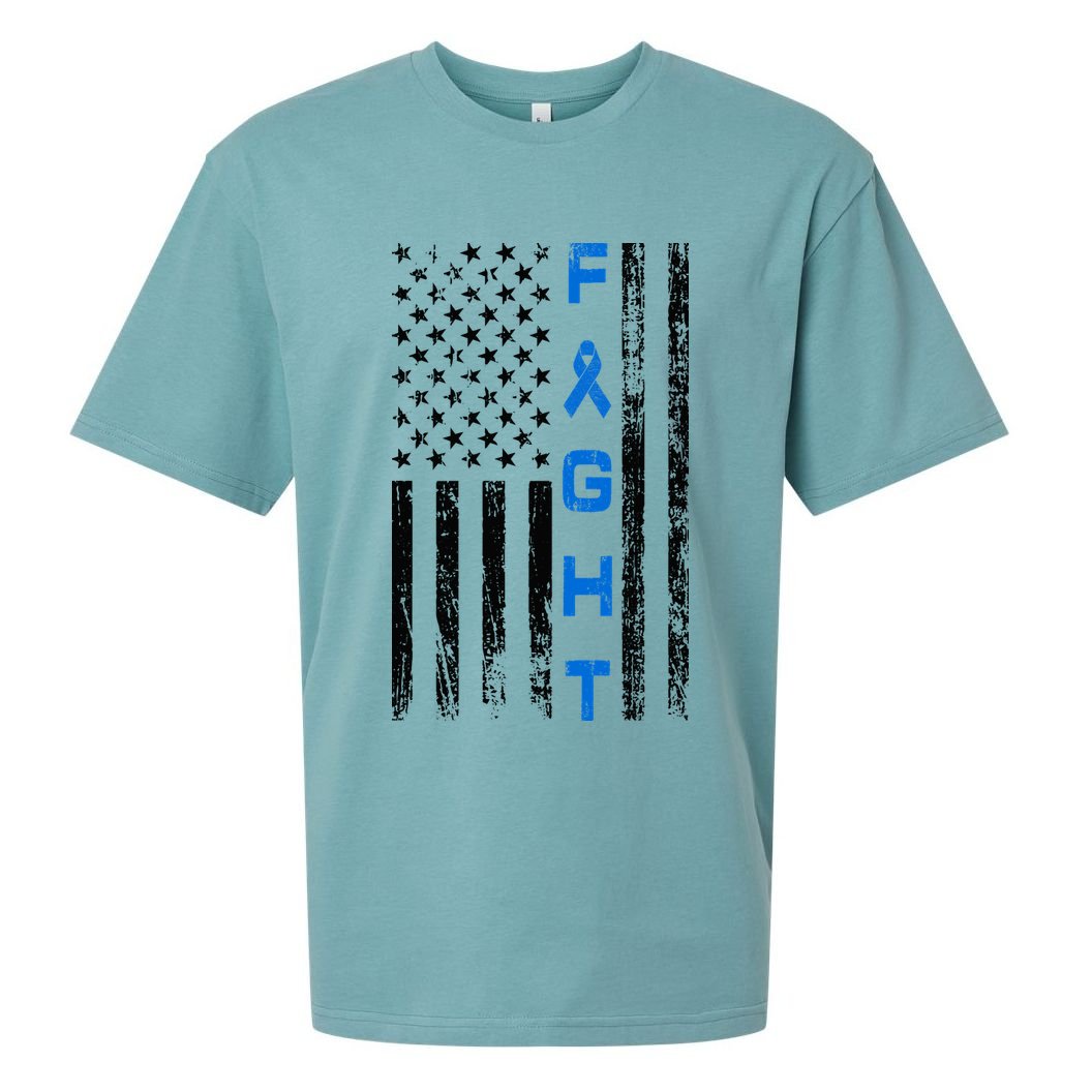 Fight Colon Cancer Awareness Sueded Cloud Jersey T-Shirt