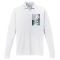 Fight Colon Cancer Awareness Performance Long Sleeve Polo