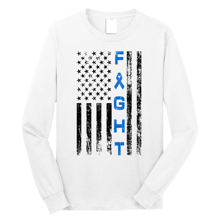 Fight Colon Cancer Awareness Long Sleeve Shirt