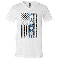 Fight Colon Cancer Awareness V-Neck T-Shirt