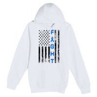 Fight Colon Cancer Awareness Premium Pullover Hoodie