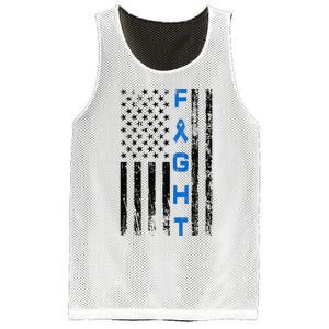 Fight Colon Cancer Awareness Mesh Reversible Basketball Jersey Tank