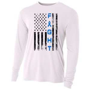 Fight Colon Cancer Awareness Cooling Performance Long Sleeve Crew