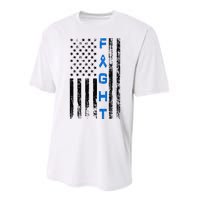 Fight Colon Cancer Awareness Performance Sprint T-Shirt