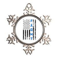 Fight Colon Cancer Awareness Metallic Star Ornament