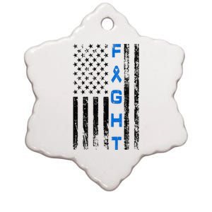 Fight Colon Cancer Awareness Ceramic Star Ornament