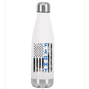 Fight Colon Cancer Awareness Stainless Steel Insulated Water Bottle