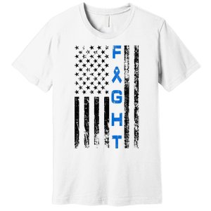 Fight Colon Cancer Awareness Premium T-Shirt