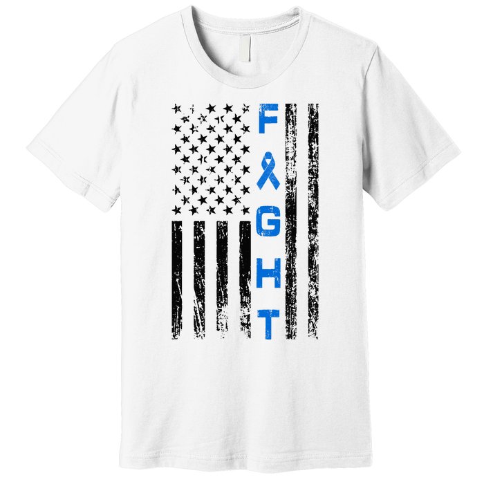 Fight Colon Cancer Awareness Premium T-Shirt