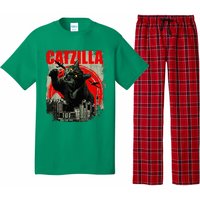 Funny Cat Catzilla Pajama Set