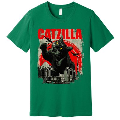 Funny Cat Catzilla Premium T-Shirt